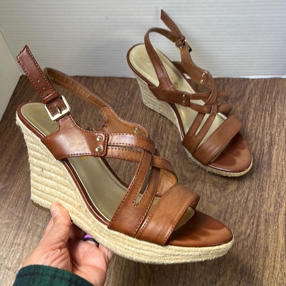 Unisa Platform Wedge Heels Unantre Sandals Brown Size 8.5 - Picture 1 of 16